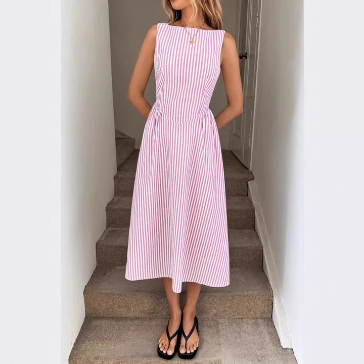 Damer Elegant Midi-klänning i randigt utseende Mirla-Eva Jonsson