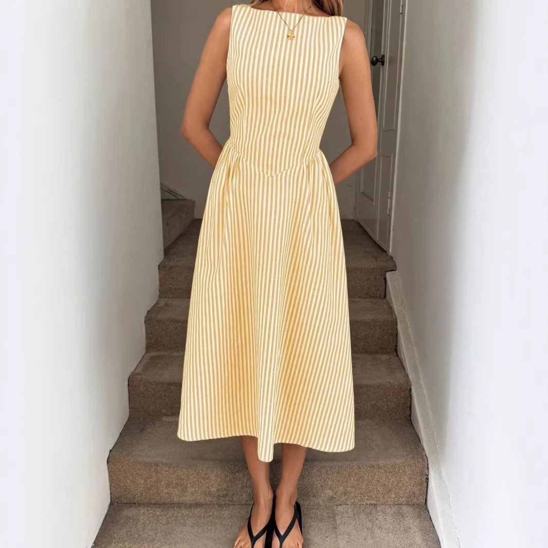 Damer Elegant Midi-klänning i randigt utseende Mirla-Eva Jonsson