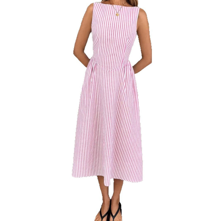 Damer Elegant Midi-klänning i randigt utseende Mirla-Eva Jonsson