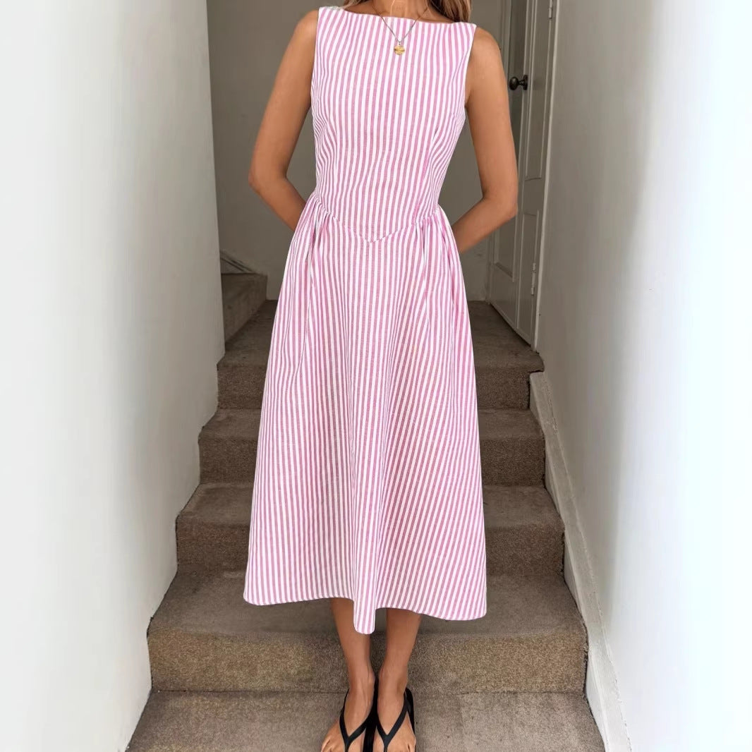 Damer Elegant Midi-klänning i randigt utseende Mirla-Eva Jonsson