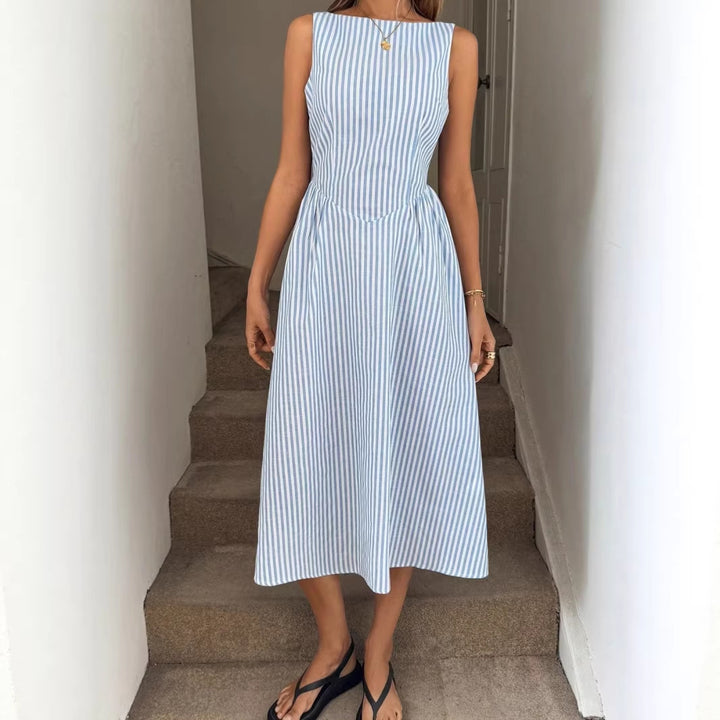 Damer Elegant Midi-klänning i randigt utseende Mirla-Eva Jonsson
