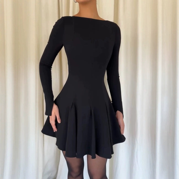 Damer Elegant Mini Klänning med Ärmlös Design och Svängande S坤t-Eva Jonsson