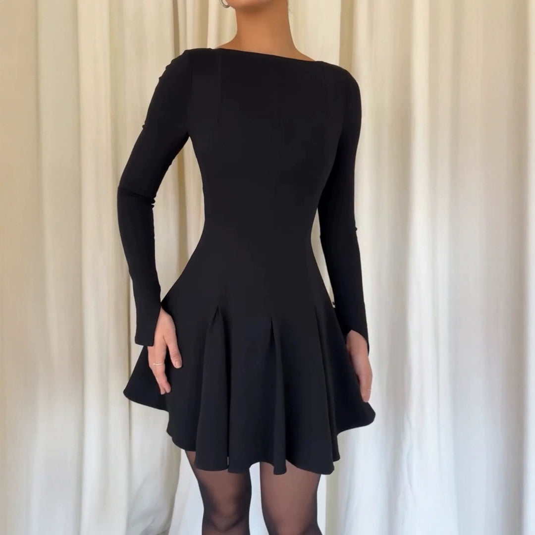 Damer Elegant Mini Klänning med Ärmlös Design och Svängande S坤t-Eva Jonsson