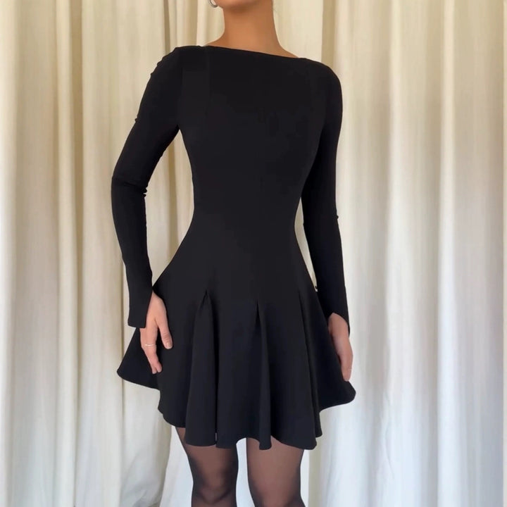 Damer Elegant Mini Klänning med Ärmlös Design och Svängande S坤t-Eva Jonsson