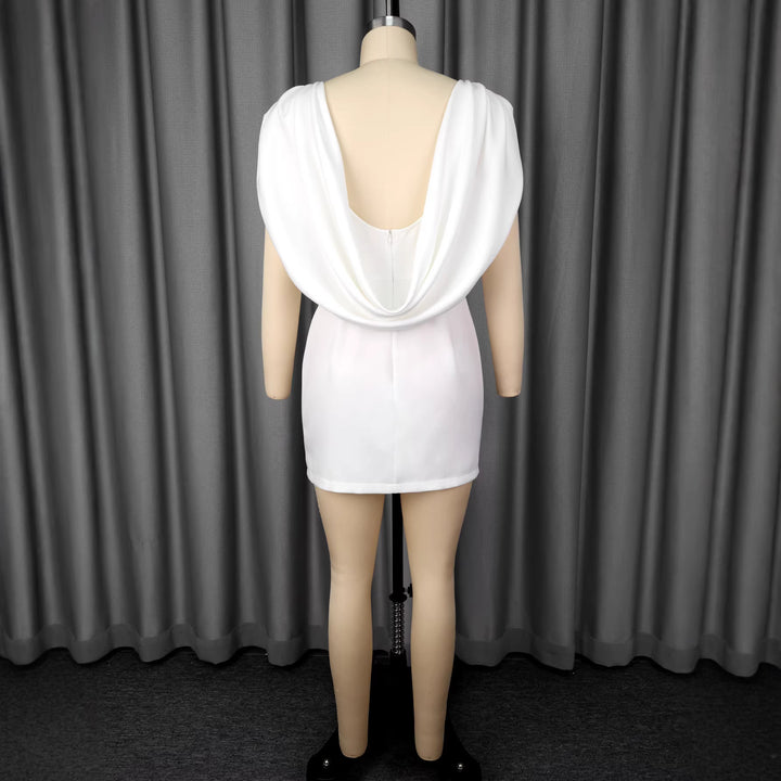 Damer Elegant Miniklänning med draperad sjalkrage Mirla-Eva Jonsson