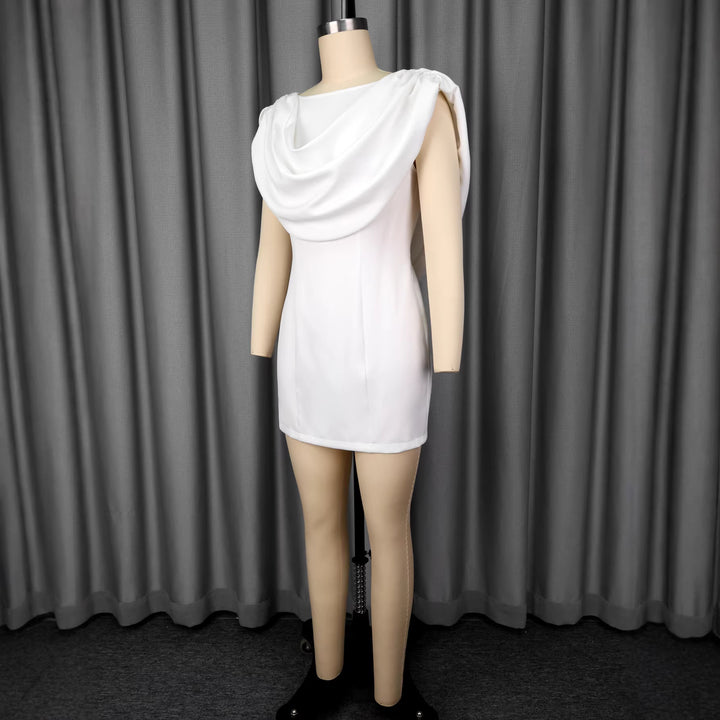 Damer Elegant Miniklänning med draperad sjalkrage Mirla-Eva Jonsson