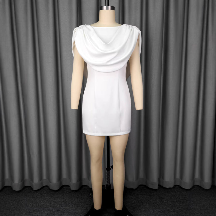 Damer Elegant Miniklänning med draperad sjalkrage Mirla-Eva Jonsson