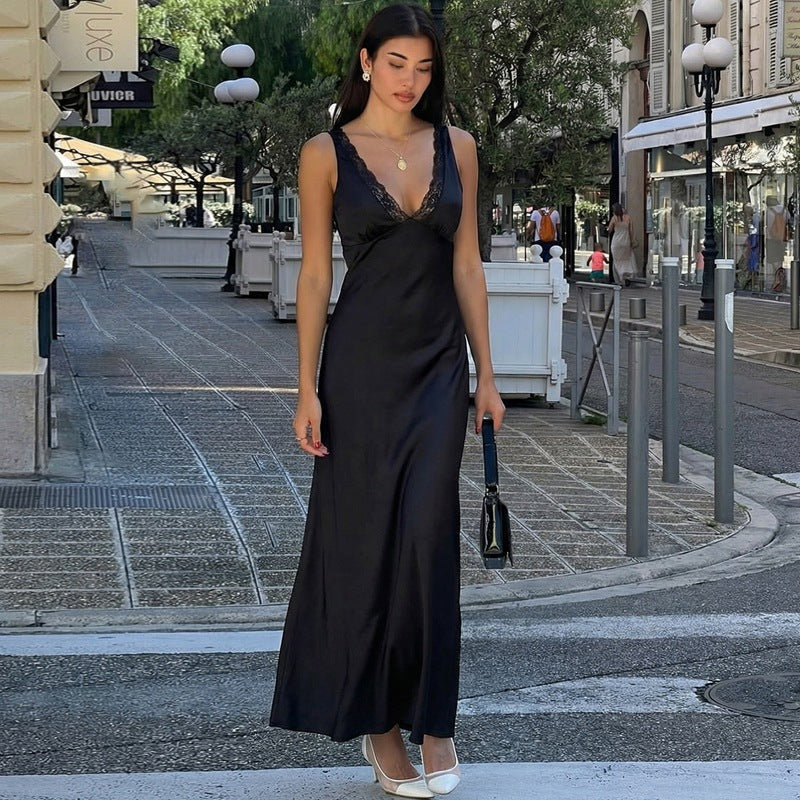Damer Elegant Nattlinne med Spetsdetaljer Mirla-Eva Jonsson