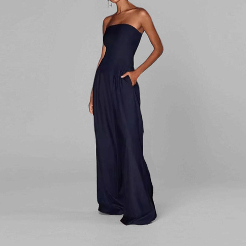 Damer Elegant Off-Shoulder Kvällsklänning med Sidfickor Mirla-Eva Jonsson