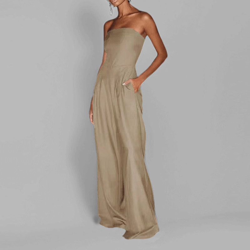 Damer Elegant Off-Shoulder Kvällsklänning med Sidfickor Mirla-Eva Jonsson