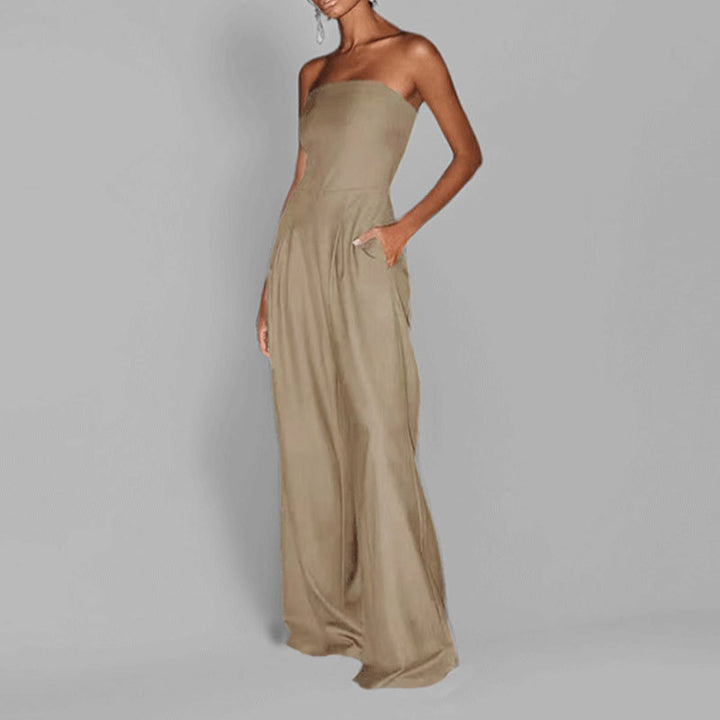 Damer Elegant Off-Shoulder Kvällsklänning med Sidfickor Mirla-Eva Jonsson