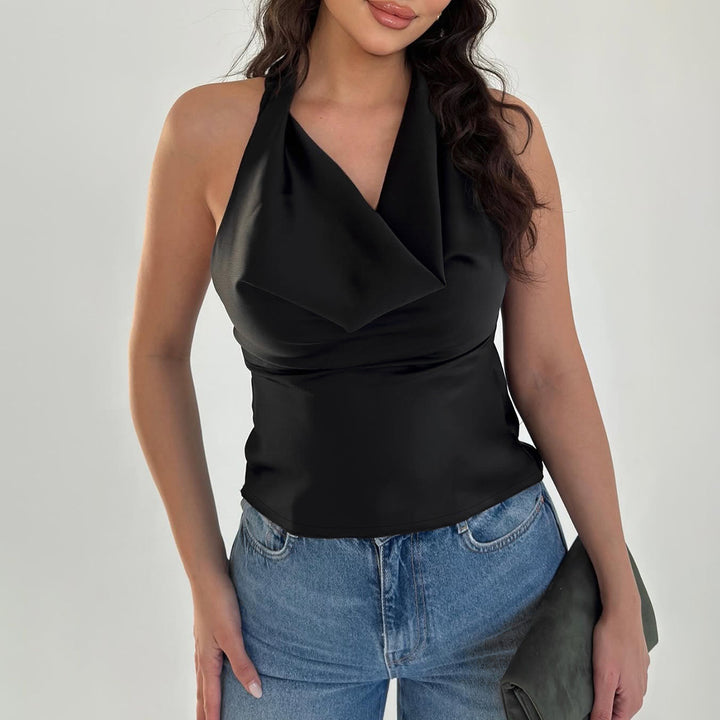 Damer Elegant Open-Back Top med lång ryggutskärning Eva Jonsson-Eva Jonsson
