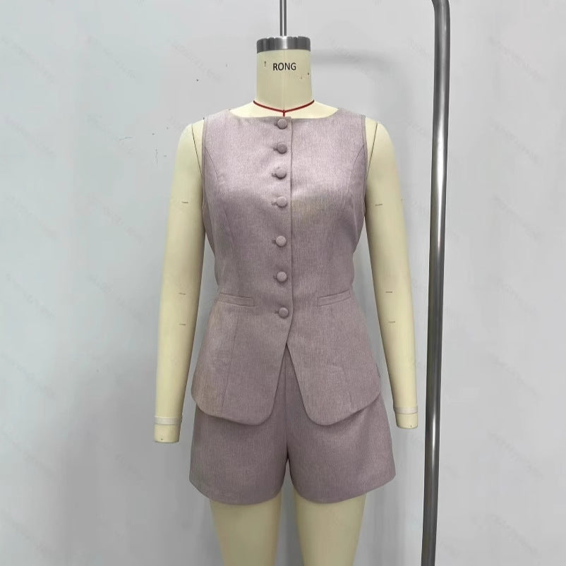 Damer Elegant Overall med Taperad Blazer och Shorts Mirla-Eva Jonsson