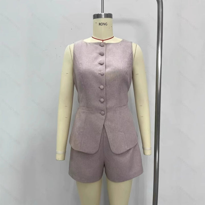 Damer Elegant Overall med Taperad Blazer och Shorts Mirla-Eva Jonsson