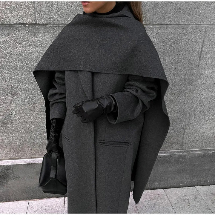 Damer Elegant Oversize-Kappa med stiligt huva Mirla-Eva Jonsson