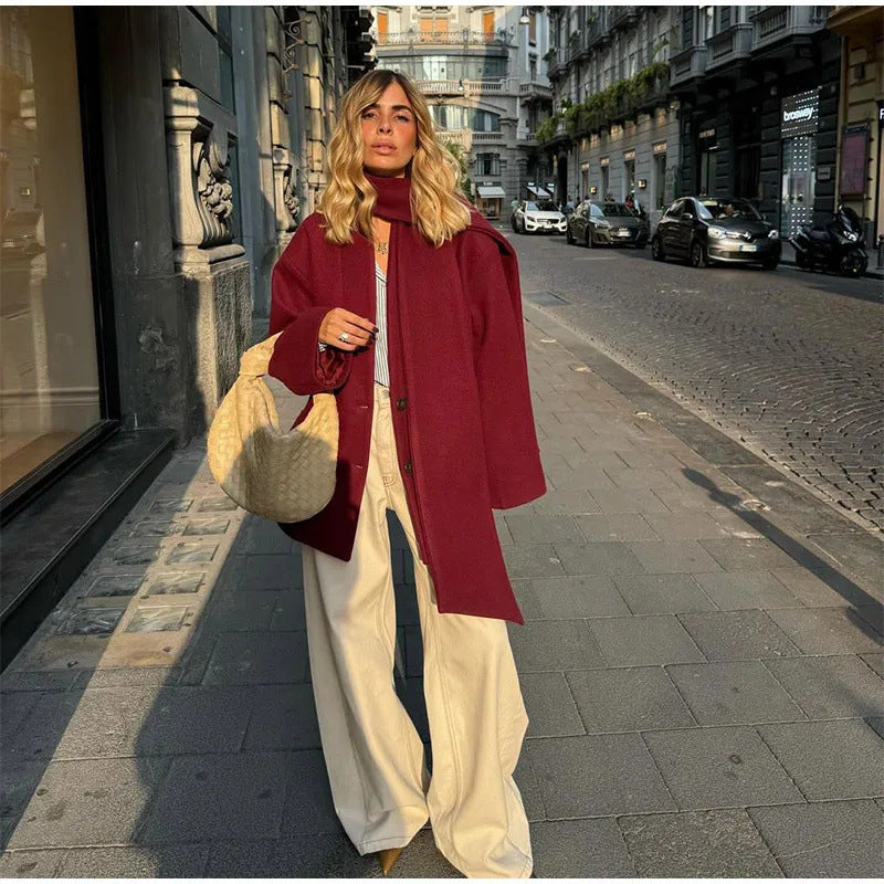 Damer Elegant Oversize-jacka med hög krage och fickor Mirla-Eva Jonsson