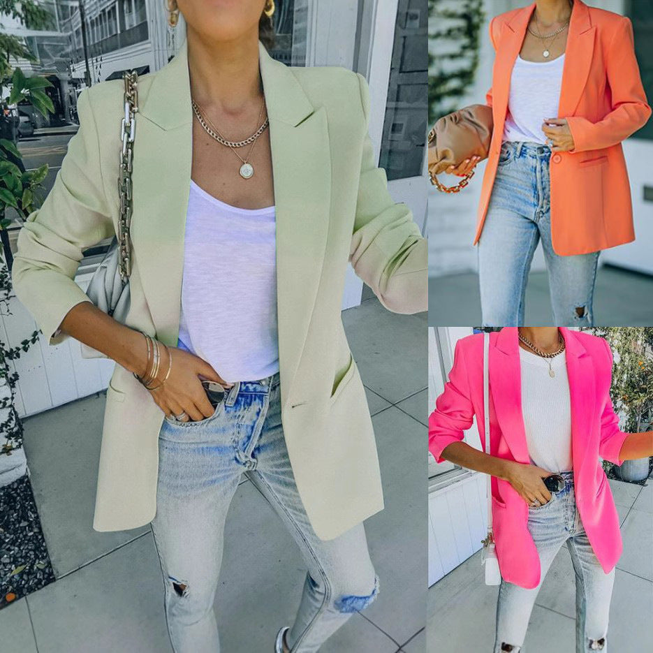 Damer Elegant Oversized Blazer med Strukturerad Snitt och Avslappnade Detaljer Mirla-Eva Jonsson