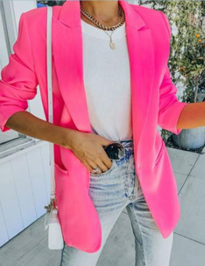 Damer Elegant Oversized Blazer med Strukturerad Snitt och Avslappnade Detaljer Mirla-Eva Jonsson