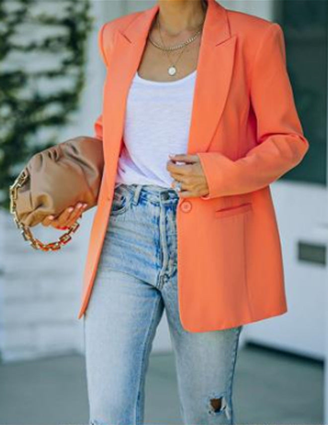 Damer Elegant Oversized Blazer med Strukturerad Snitt och Avslappnade Detaljer Mirla-Eva Jonsson