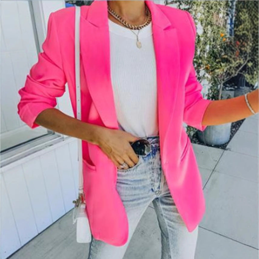 Damer Elegant Oversized Blazer med Strukturerad Snitt och Avslappnade Detaljer Mirla-Eva Jonsson