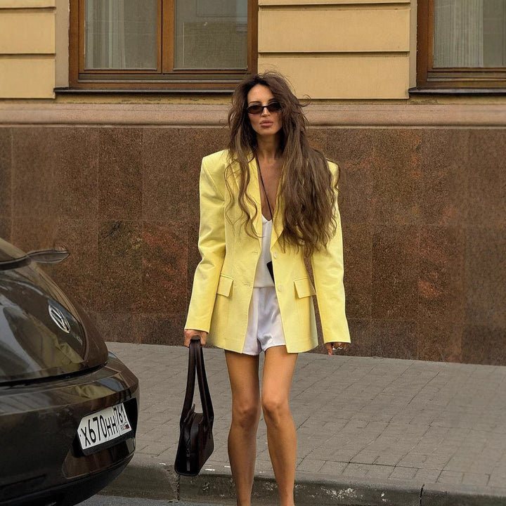 Damer Elegant Oversized Blazer med djupa slag Mirla-Eva Jonsson