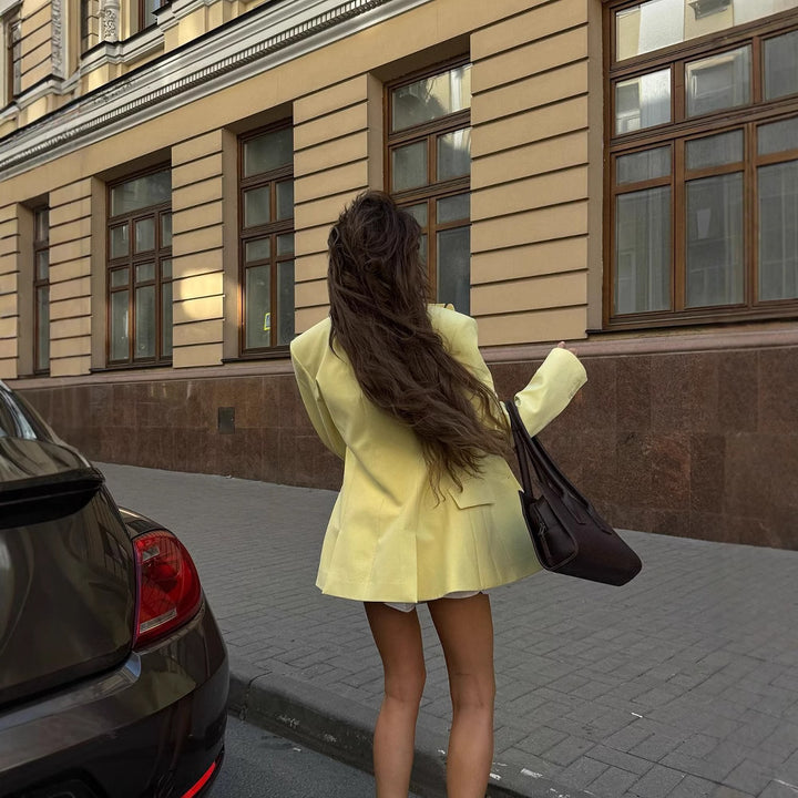 Damer Elegant Oversized Blazer med djupa slag Mirla-Eva Jonsson