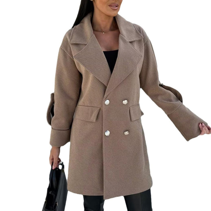 Damer Elegant Oversized Blazer med dubbel knappslå och praktiska fickor Mirla-Eva Jonsson