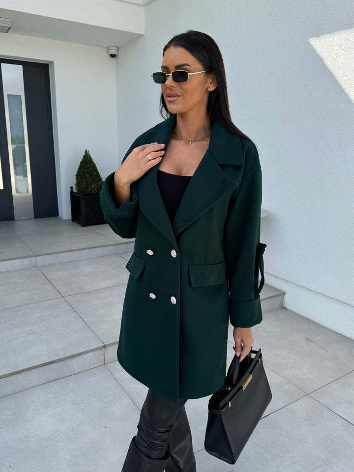 Damer Elegant Oversized Blazer med dubbel knappslå och praktiska fickor Mirla-Eva Jonsson