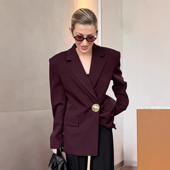 Damer Elegant Oversized Blazerjacka med detaljerade knappryggar Mirla-Eva Jonsson