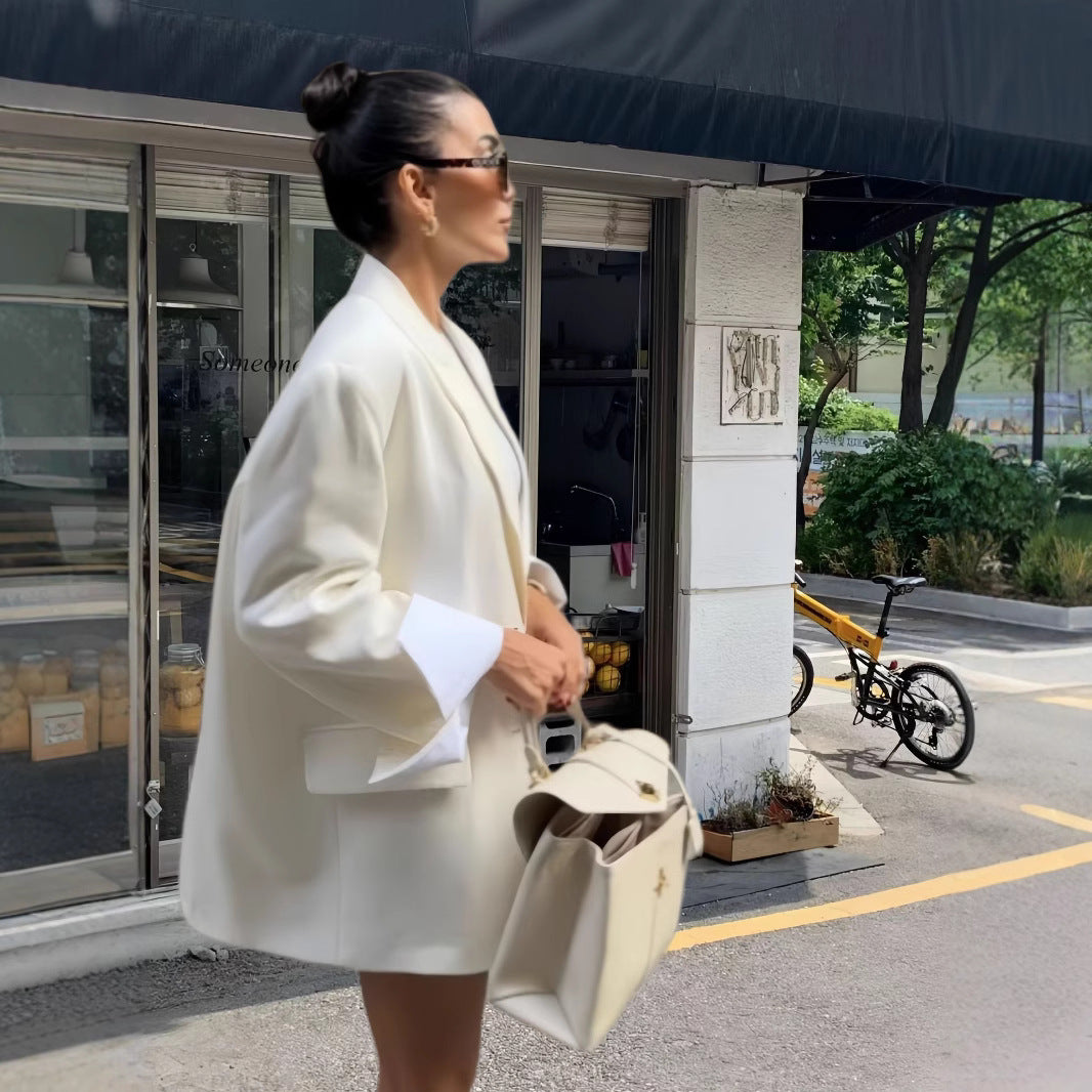 Damer Elegant Oversized Blazerjacka med praktiska fickor Eva Jonsson-Eva Jonsson