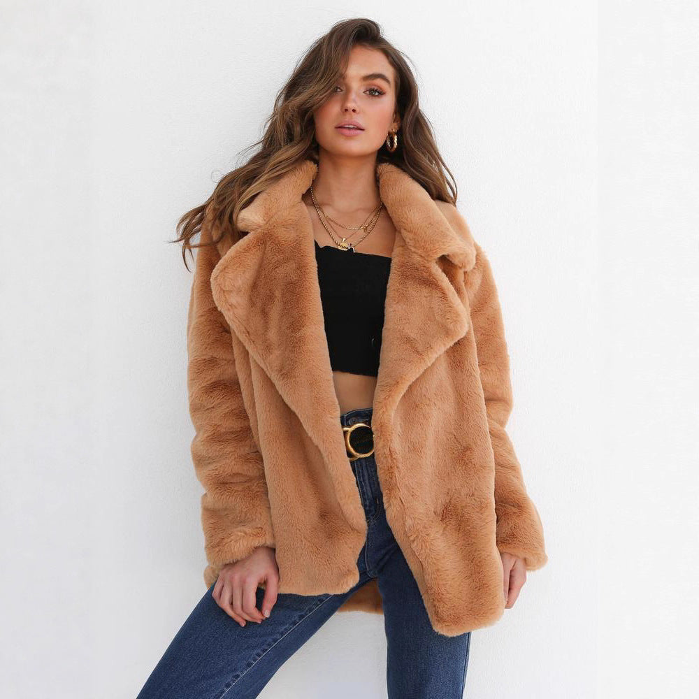 Damer Elegant Oversized-Fuskpälsjacka Mirla-Eva Jonsson