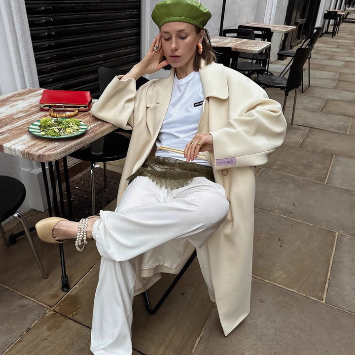 Damer Elegant Oversized Ulljacka Mirla-Eva Jonsson
