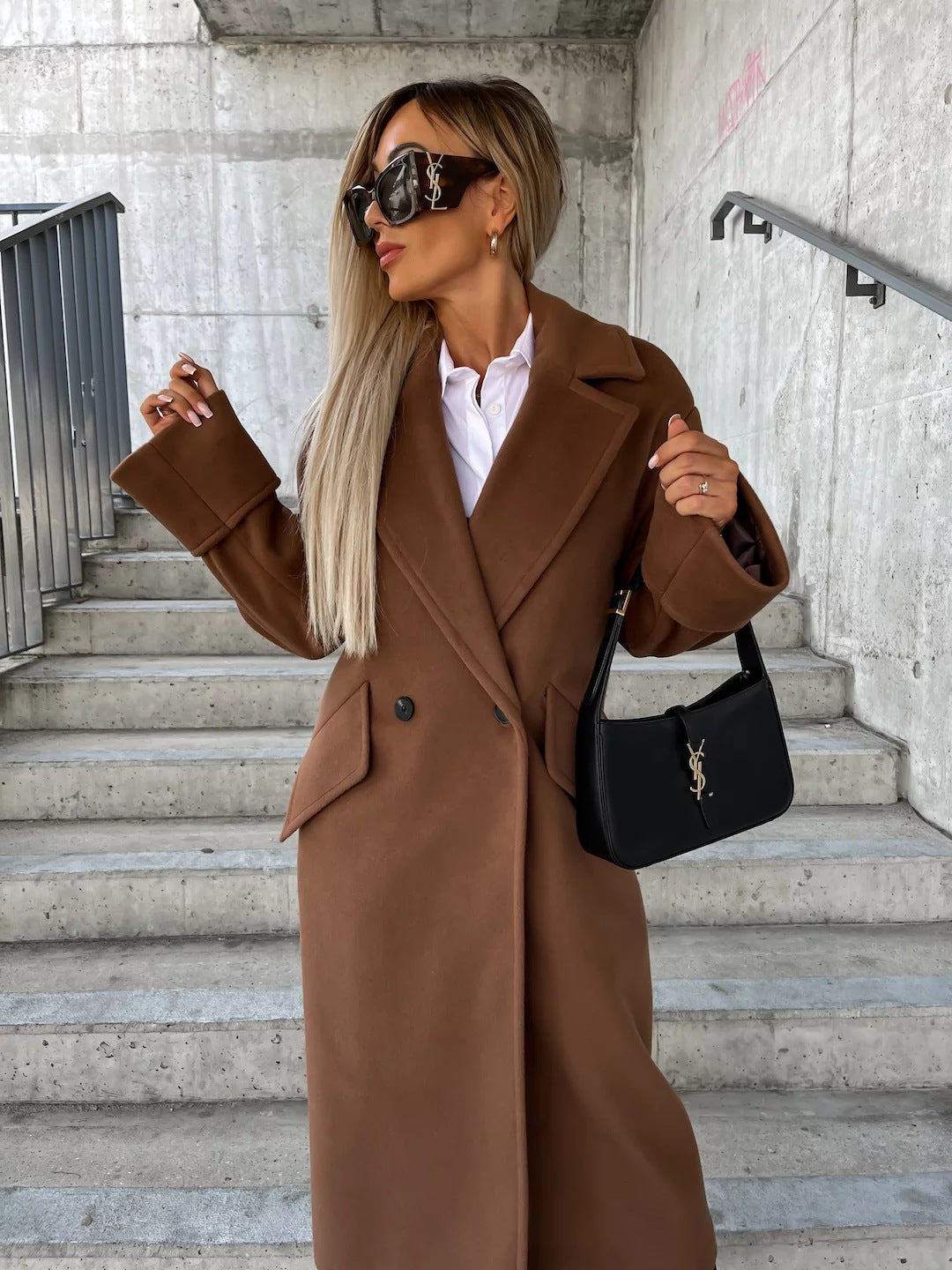 Damer Elegant Oversized-Ullkappa Mirla-Eva Jonsson