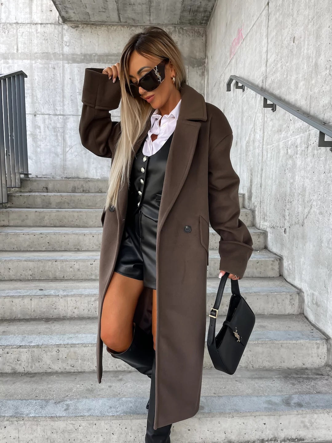 Damer Elegant Oversized-Ullkappa Mirla-Eva Jonsson