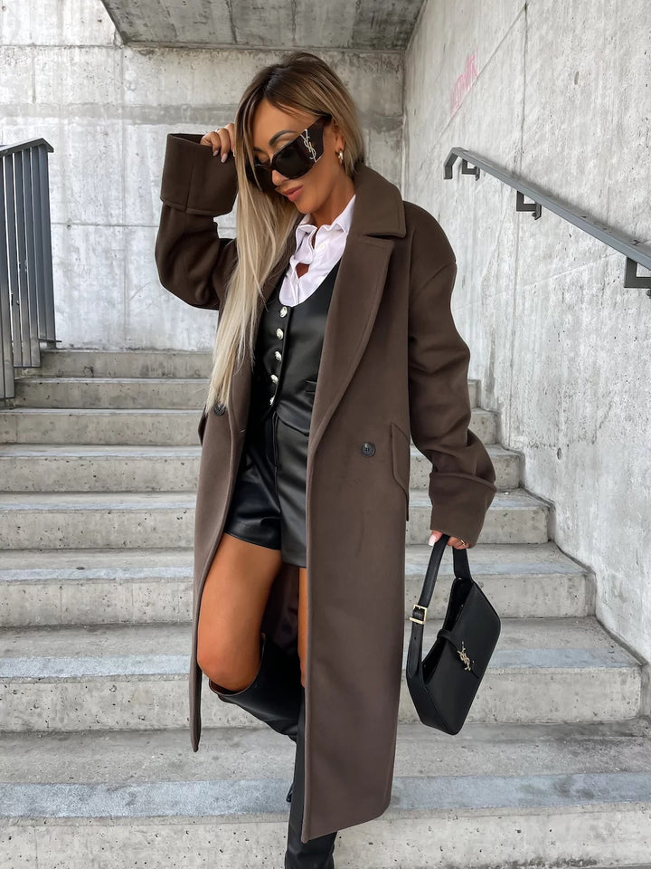 Damer Elegant Oversized-Ullkappa Mirla-Eva Jonsson
