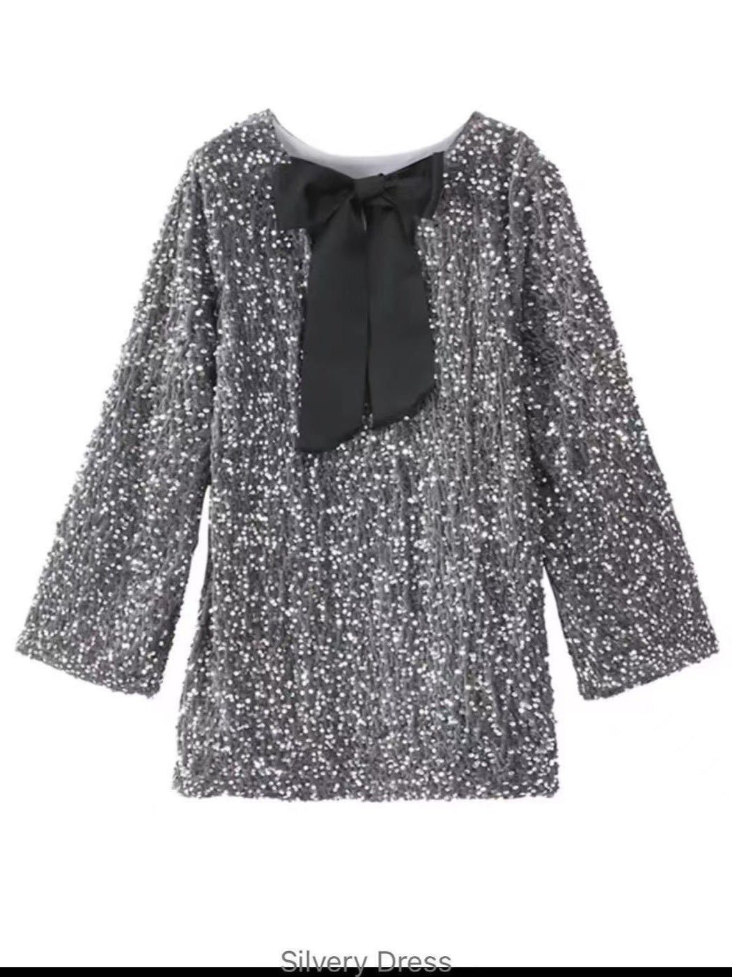 Damer Elegant Paillett Miniklänning med voluminösa ärmar och Rundhals Eva Jonsson-Eva Jonsson