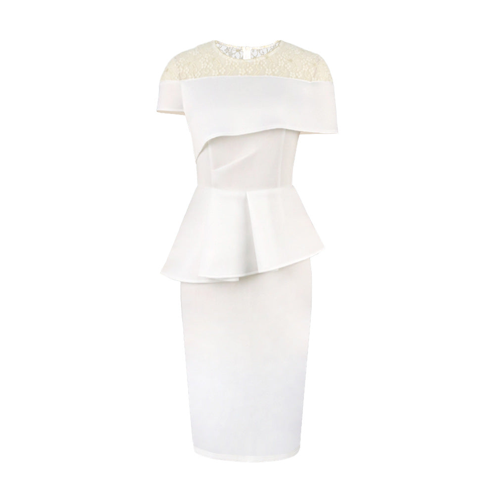 Damer Elegant Peplum-Klänning med Spets Mirla-Eva Jonsson