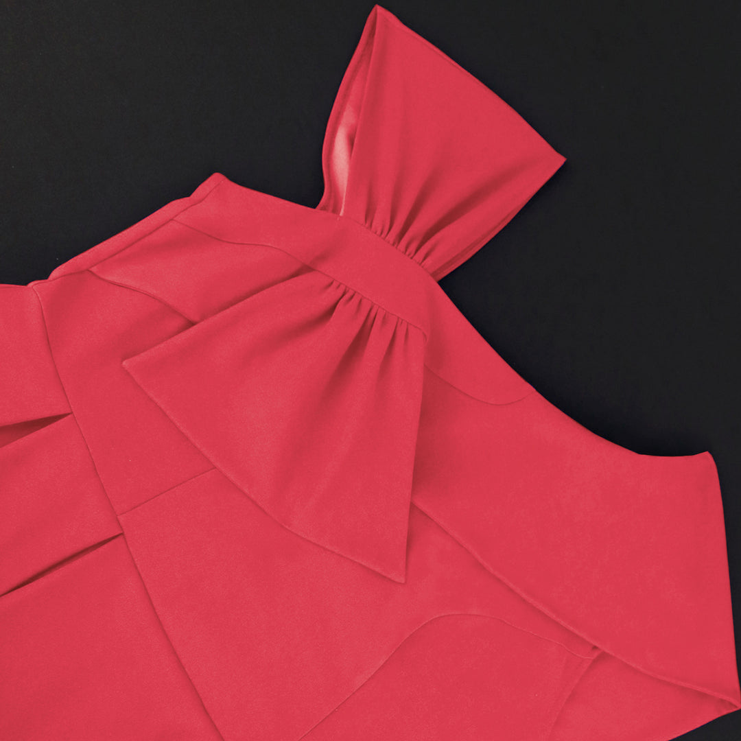 Damer Elegant Peplum-klänning med asymmetrisk axel-design Mirla-Eva Jonsson