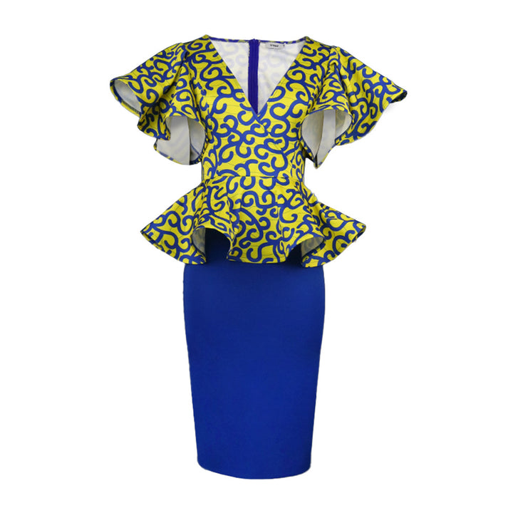 Damer Elegant Peplum-topp med raffinerade cut-outs Mirla-Eva Jonsson