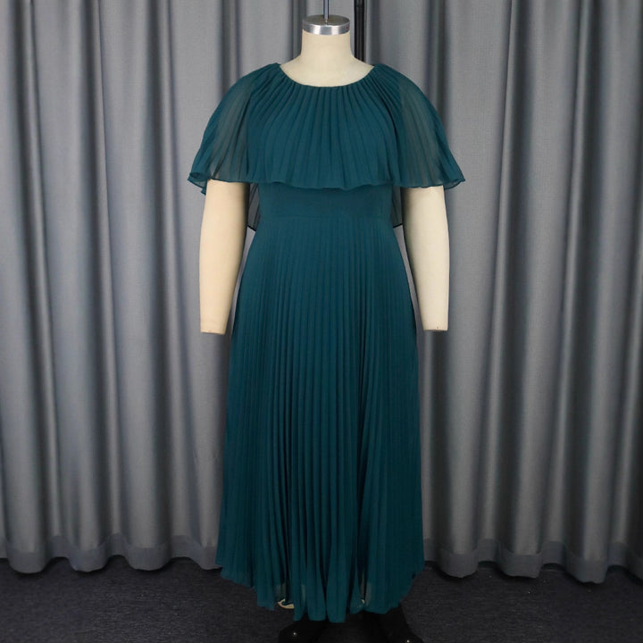 Damer Elegant Plisserad Maxi Klänning med Flödande Ärmar Mirla-Eva Jonsson
