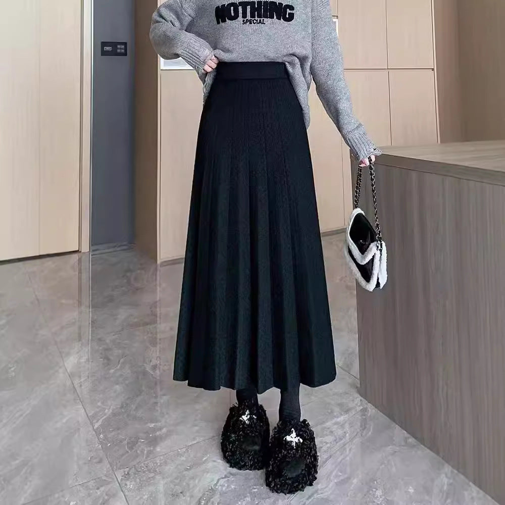 Damer Elegant Plisserad Maxikjol med Hög Midja och Fin Textur Mirla-Eva Jonsson