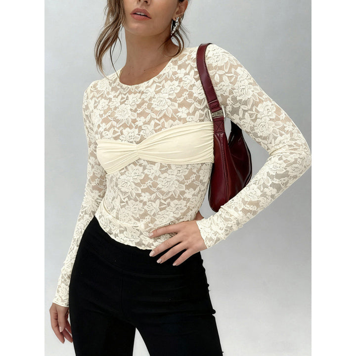 Damer Elegant Premium Spetsblus med raffinerad underbystband Mirla-Eva Jonsson