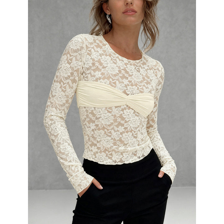 Damer Elegant Premium Spetsblus med raffinerad underbystband Mirla-Eva Jonsson
