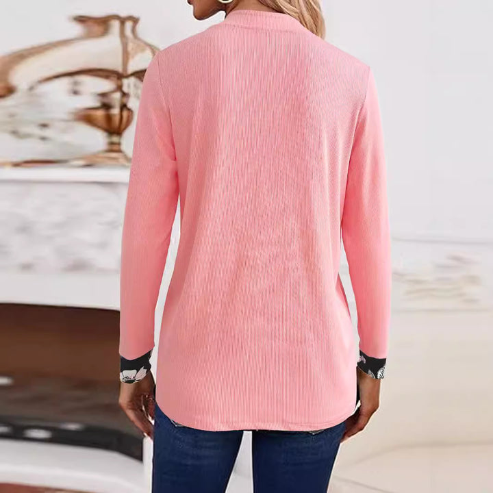 Damer Elegant Ribbad Jacka med Blommig Foder Mirla-Eva Jonsson