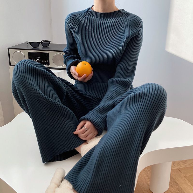 Damer Elegant Ribbad Stickad Outfit Mirla-Eva Jonsson