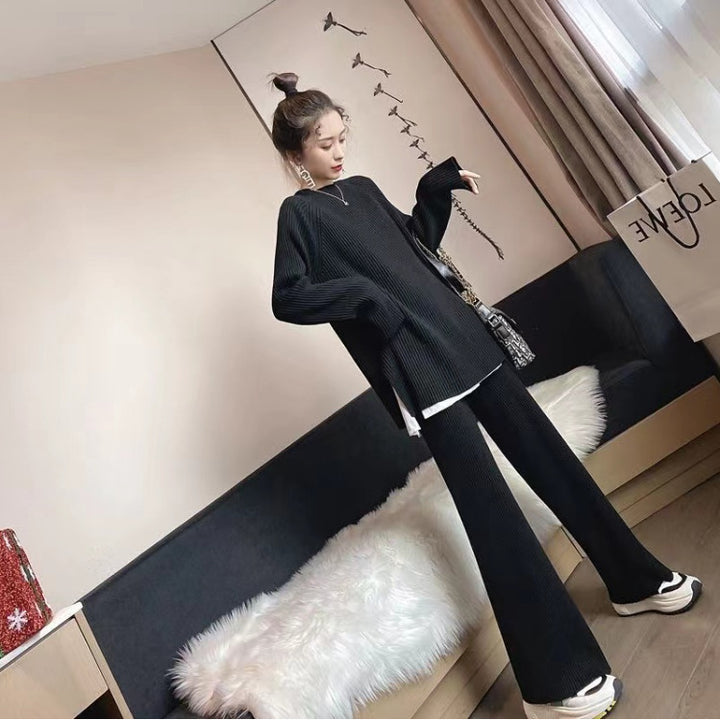 Damer Elegant Ribbad Stickad Outfit Mirla-Eva Jonsson