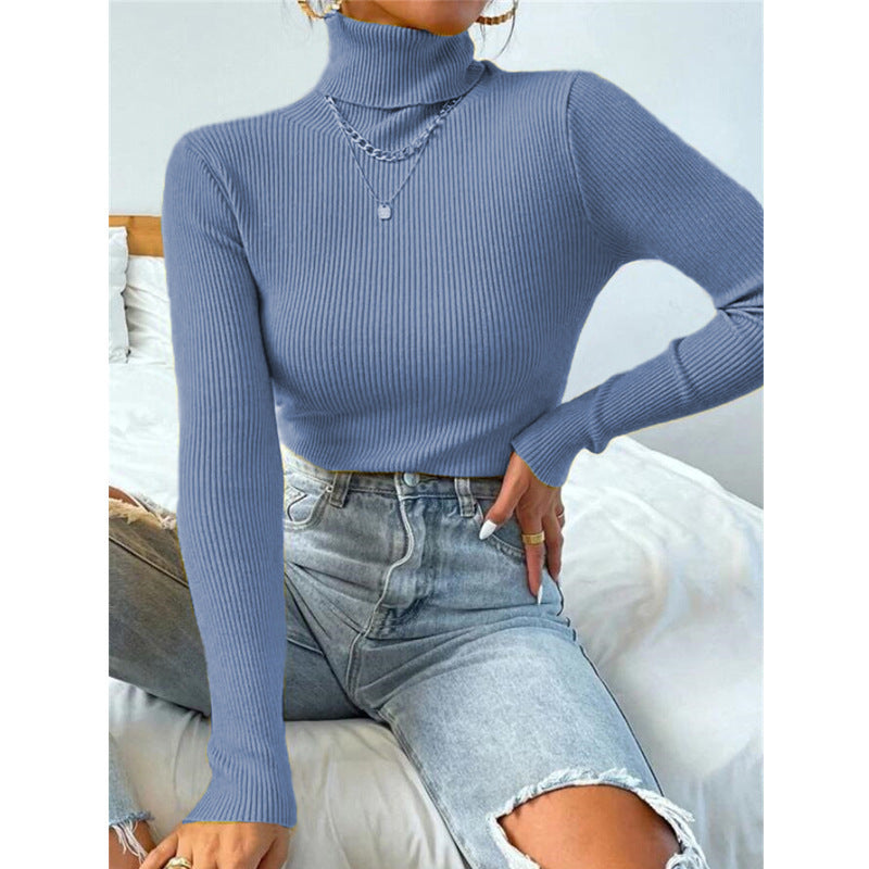 Damer Elegant Rullkragepullover med fin Ribstruktur Mirla-Eva Jonsson