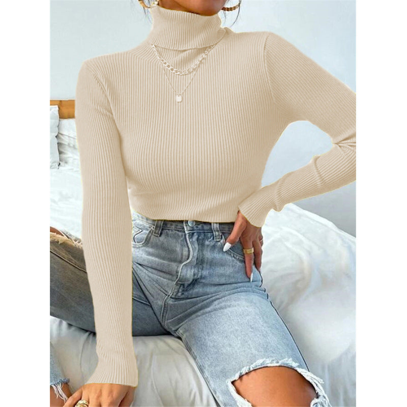 Damer Elegant Rullkragepullover med fin Ribstruktur Mirla-Eva Jonsson