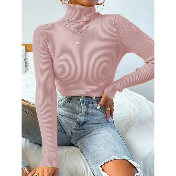 Damer Elegant Rullkragepullover med fin Ribstruktur Mirla-Eva Jonsson