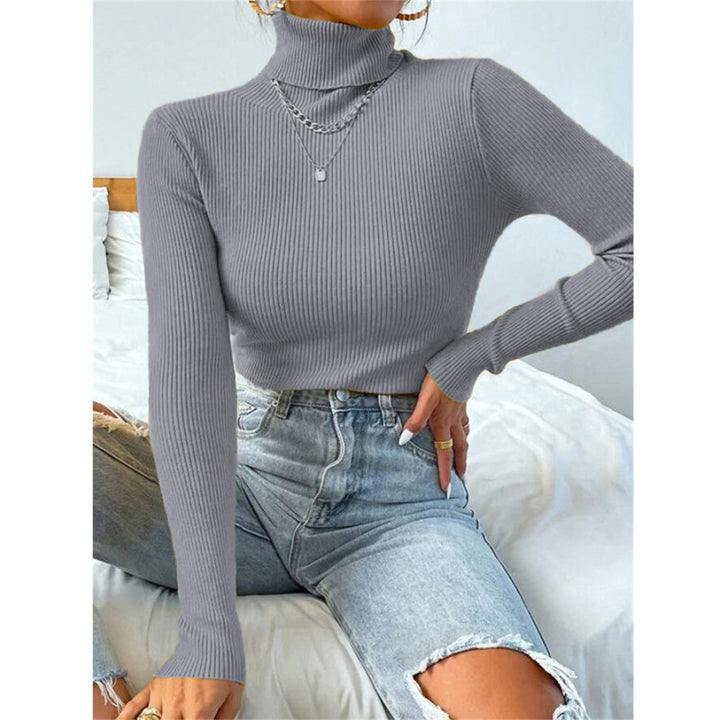 Damer Elegant Rullkragepullover med fin Ribstruktur Mirla-Eva Jonsson